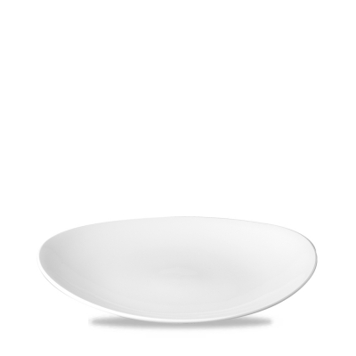 CHURCHILL SUPER VITRIFIED WHITE ORBIT OVAL COUPE PLATE 9.4X7.9Inch