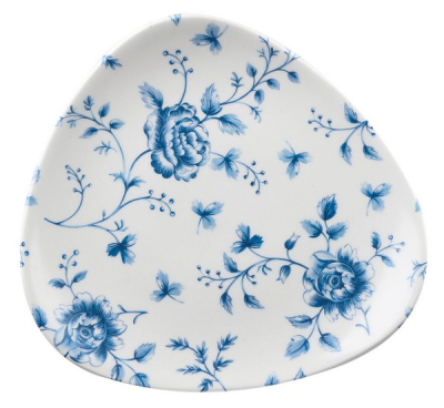 CHURCHILL SUPER VITRIFIED VINTAGE PRINTS PRAGUE ROSE CHINTZ TRIANGULAR PLATE 7.5Inch