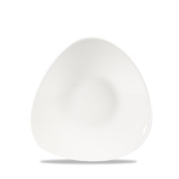 CHURCHILL SUPER VITRIFIED LOTUS WHITE TRIANGULAR SHALLOW BOWL 8.3Inch