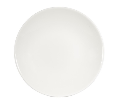 CHURCHILL SUPER VITRIFIED WHITE PROFILE COUPE PLATE 11Inch