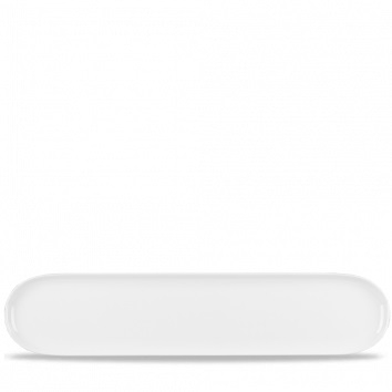 CHURCHILL ALCHEMY FINE CHINA WHITE MOONSTONE OBLONG BUFFET TRAY 22.8X3.9Inch