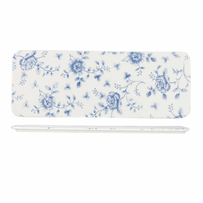 CHURCHILL ALCHEMY FINE CHINA PRAGUE ROSE CHINTZ RECTANGULAR TILE 14.8X5.5Inch