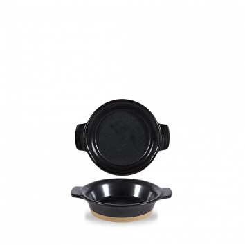 CHURCHILL ART DE CUISINE IGNEOUS BLACK INDIVIDUAL DISH 10OZ