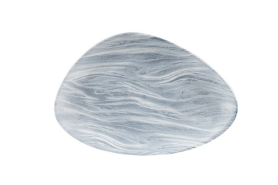 CHURCHILL SUPER VITRIFIED STUDIO PRINTS FLUID PEARL TRIANGULAR PLATE 12X8Inch