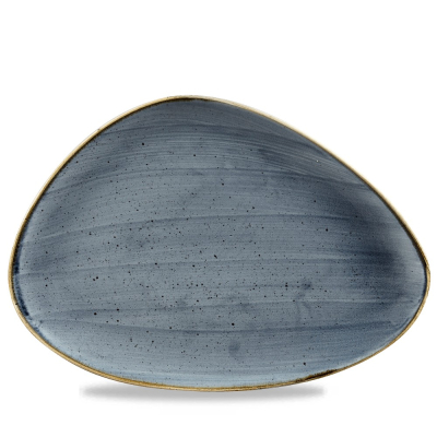 CHURCHILL SUPER VITRIFIED STONECAST BLUEBERRY TRIANGULAR PLATE 14X9.8Inch