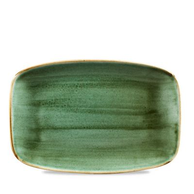 CHURCHILL SUPER VITRIFIED STONECAST SAMPHIRE GREEN OBLONG PLATE 11.8X7.8Inch