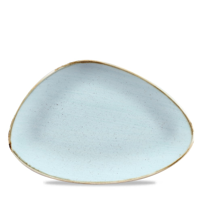 CHURCHILL SUPER VITRIFIED STONECAST DUCK EGG BLUE CHEF'S PLATE 12X8Inch