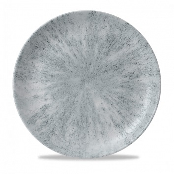 CHURCHILL SUPER VITRIFIED STUDIO PRINTS STONE PEARL GREY COUPE PLATE 11.3Inch