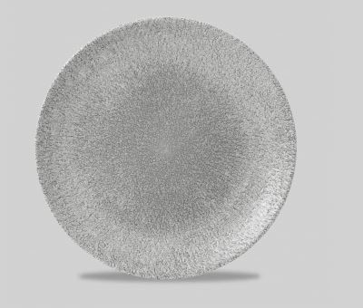 CH STUDIO PRINTS RAKU JASPER GREY COUPE PLATE 10.25Inch X12