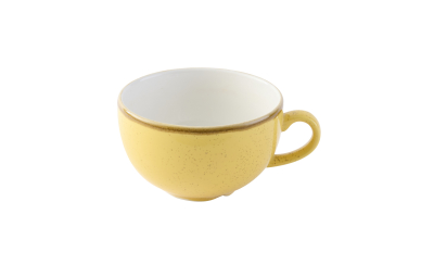 CHURCHILL STONECAST MUSTARD CAPPUCCINO CUP 12OZ