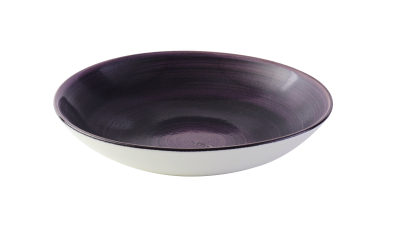 CHURCHILL STONECAST PATINA PURPLE EVOLVE COUPE BOWL 9.75Inch