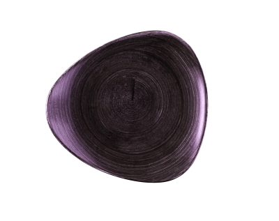 CHURCHILL STONECAST PATINA DEEP PURPLE LOTUS PLATE 9Inch