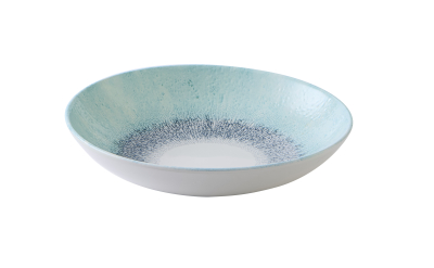 CHURCHILL STUDIO PRINTS FUSION BLUE EVOLVE COUPE BOWL 9.75Inch