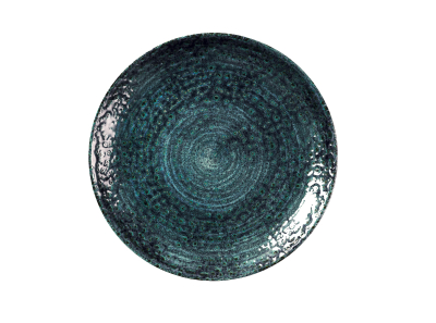 CHURCHILL HOMESPUN CHROMA BLUE EVOLVE COUPE PLATE 8.67Inch