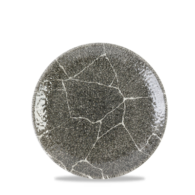 KINTSUGI QUARTZ BLACK COUPE PLATE 16.5CM