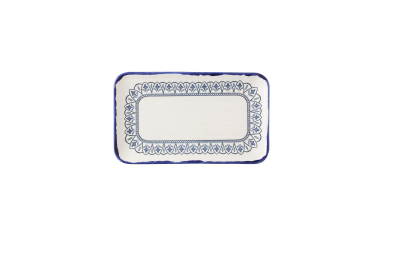 HARVEST MEDITERRANEAN MORESQUE ORGANIC RECTANGULAR PLATE 10.6