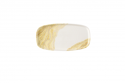 TIDE GOLD OBLONG CHEFS PLATES 11 5/8X5 7/8Inch