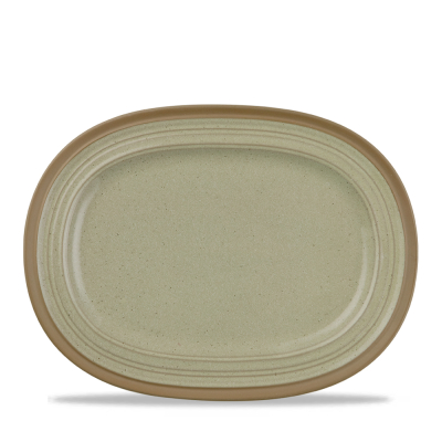 ARTDECUISINE IGNEOUS 12.5Inch OVAL PLATE TERRAC