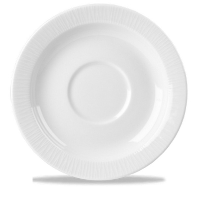 CHURCHILL SUPER VITRIFIED BAMBOO WHITE SAUCER 5.9Inch