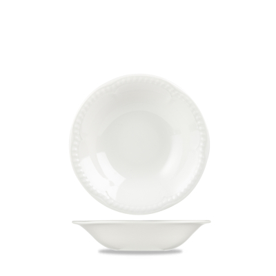 CHURCHILL SUPER VITRIFIED BUCKINGHAM WHITE OATMEAL BOWL 13.7OZ