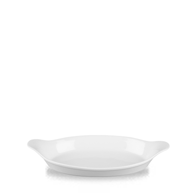 CHURCHILL COOKWARE OVAL EARED DISH 27.5OZ MED WHCWMOEN1