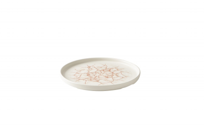 CHURCHILL KINTSUGI CORAL 10 1/4Inch WALLED PLATE