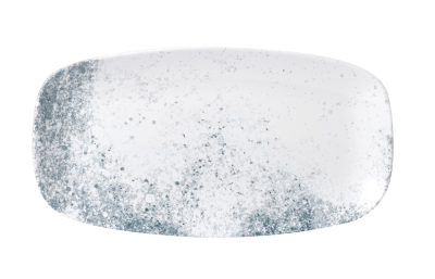 CHURCHILL SUPER VITRIFIED STUDIO PRINTS HAZE BLUE OBLONG PLATE 11.7X6Inch