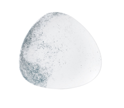CHURCHILL SUPER VITRIFIED STUDIO PRINTS HAZE BLUE TRIANGULAR PLATE 10.4Inch