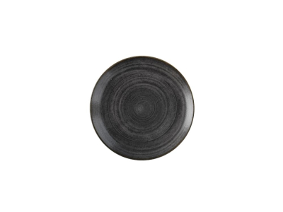 CHURCHILL SUPER VITRIFIED STONECAST RAW BLACK COUPE PLATE 10.2Inch