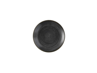 CHURCHILL SUPER VITRIFIED STONECAST RAW BLACK COUPE PLATE 6.5Inch