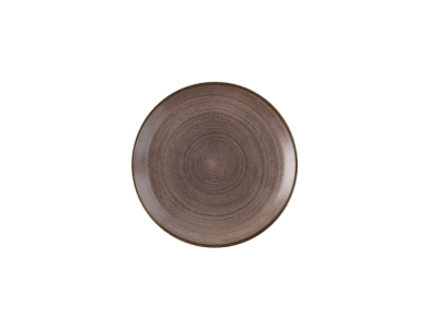 CHURCHILL SUPER VITRIFIED STONECAST RAW BROWN COUPE PLATE 11.3Inch