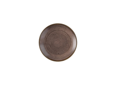 CHURCHILL SUPER VITRIFIED STONECAST RAW BROWN COUPE PLATE 6.5Inch