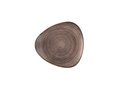 CHURCHILL SUPER VITRIFIED STONECAST RAW BROWN TRIANGULAR PLATE 10.4Inch