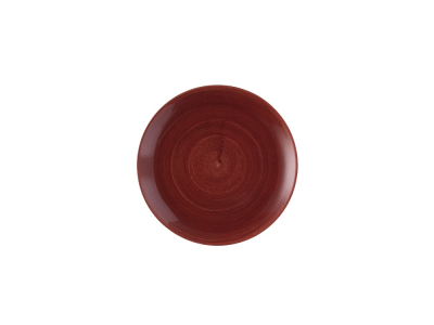 CHURCHILL SUPER VITRIFIED STONECAST PATINA RUST RED COUPE PLATE 11.3Inch