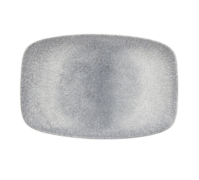 CHURCHILL SUPER VITRIFIED STUDIO PRINTS RAKU TOPAZ BLUE OBLONG PLATE 11.8X7.8Inch