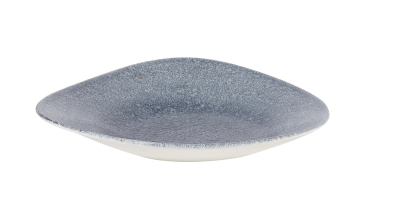 CHURCHILL SUPER VITRIFIED STUDIO PRINTS RAKU TOPAZ BLUE TRIANGULAR BOWL 8.3Inch