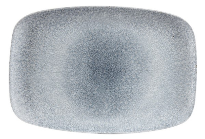 CHURCHILL SUPER VITRIFIED STUDIO PRINTS RAKU TOPAZ BLUE OBLONG PLATTER 13.5X9.2Inch