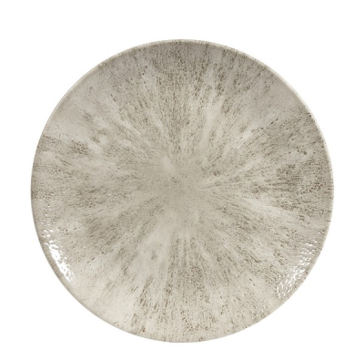 CHURCHILL SUPER VITRIFIED STUDIO PRINTS STONE AGATE GREY COUPE PLATE 10.2Inch