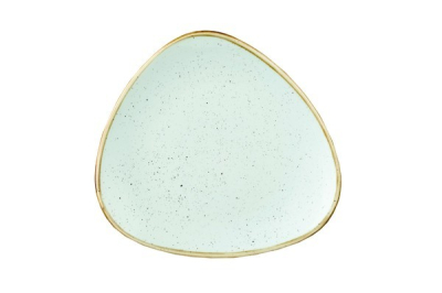 CHURCHILL SUPER VITRIFIED STONECAST DUCK EGG BLUE TRIANGULAR PLATE 12.2Inch