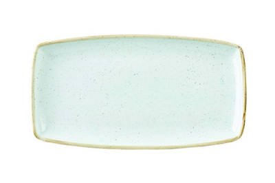 CHURCHILL SUPER VITRIFIED STONECAST DUCK EGG BLUE OBLONG PLATE 13.6X7.3Inch