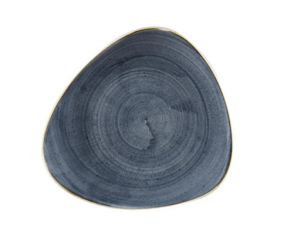 CHURCHILL SUPER VITRIFIED STONECAST BLUEBERRY TRIANGULAR PLATE 9Inch