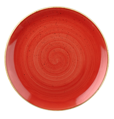 CHURCHILL SUPER VITRIFIED STONECAST BERRY RED COUPE PLATE 12.8Inch