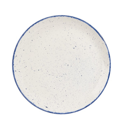 CHURCHILL SUPER VITRIFIED STONECAST HINTS INDIGO BLUE COUPE PLATE 11.3Inch