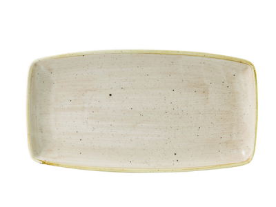 CHURCHILL SUPER VITRIFIED STONECAST NUTMEG CREAM OBLONG PLATE 13.6X7.3Inch
