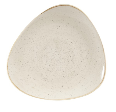 CHURCHILL SUPER VITRIFIED STONECAST NUTMEG CREAM TRIANGULAR PLATE 10.4Inch
