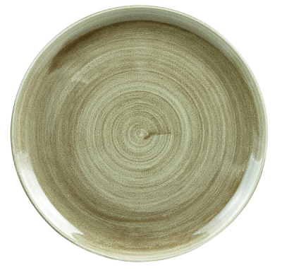 CHURCHILL SUPER VITRIFIED STONECAST PATINA ANTIQUE TAUPE COUPE PLATE 12.8Inch