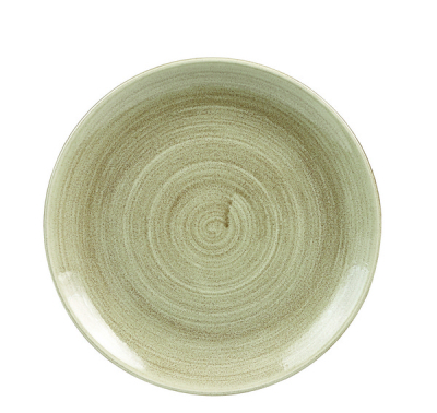 CHURCHILL SUPER VITRIFIED STONECAST PATINA ANTIQUE TAUPE COUPE PLATE 10.2Inch