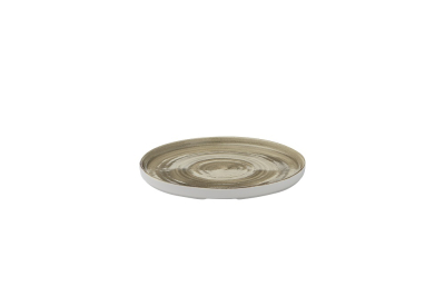 CHURCHIL STONECAST PATINA 10 1/4Inch WALLED PLATE AN TAUPE