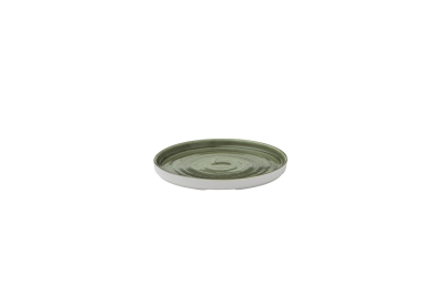 CHURCHIL STONECAST PATINA 8 1/4Inch WALLED PLATE B GREEN