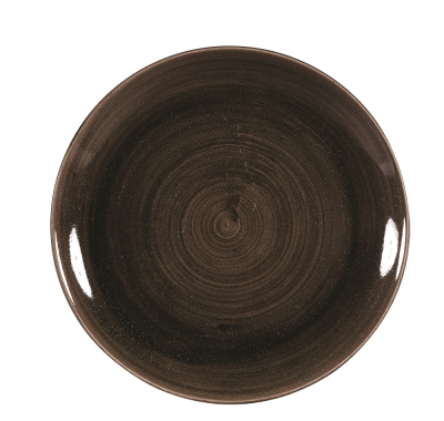 CHURCHILL SUPER VITRIFIED STONECAST PATINA IRON BLACK COUPE PLATE 10.2Inch
